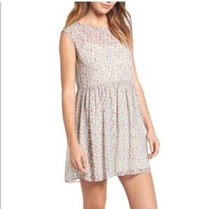 MADEWELL Sz M Sharon Tie-Back Minidress in "Shadow Petal" Floral Print